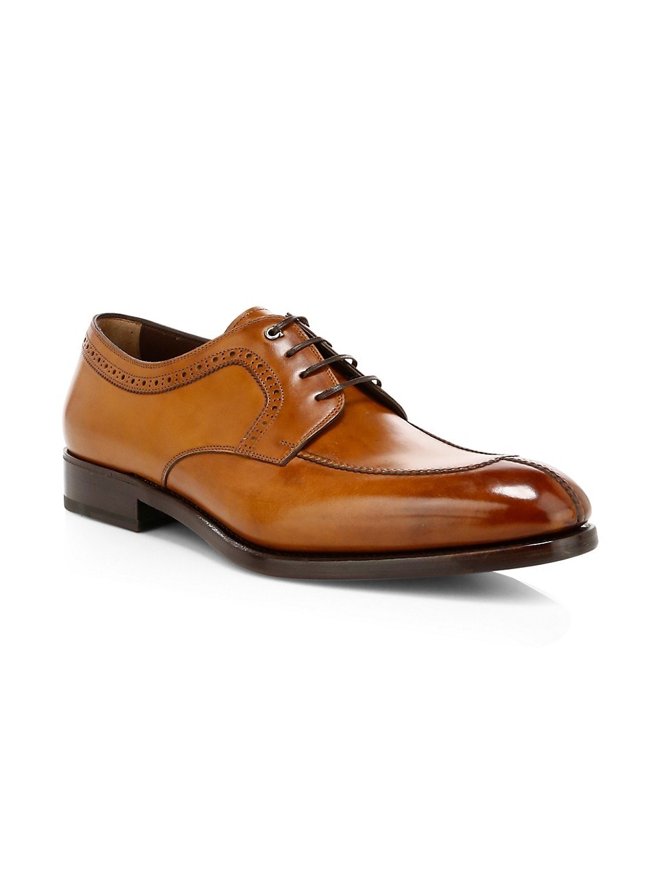 $1,495 SALVATORE FERRAGAMO - "TRAMEZZA TULLIO" Ambre Oxford - 8 D