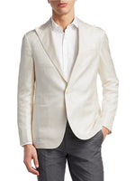 RALPH LAUREN PURPLE LABEL - Ivory 1-B Peak Lapel Dinner Jacket - 38R