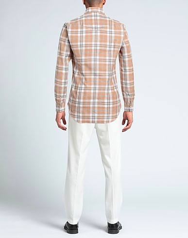 $495 ELEVENTY - *SNAP FRONT*  Neutral Cotton Dress Shirt - L (41)