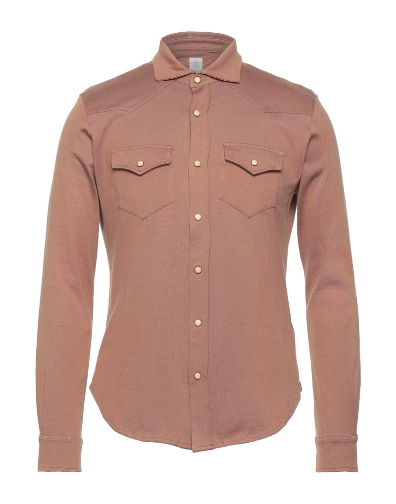 $495 ELEVENTY - Camel *Wide Spread Collar* Snap Texas Style Western Shirt - M