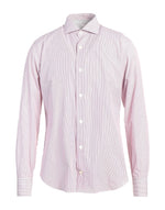 $395 ELEVENTY - Red/White *Wide Spread Collar* Narrow Stripe Dress Shirt - M