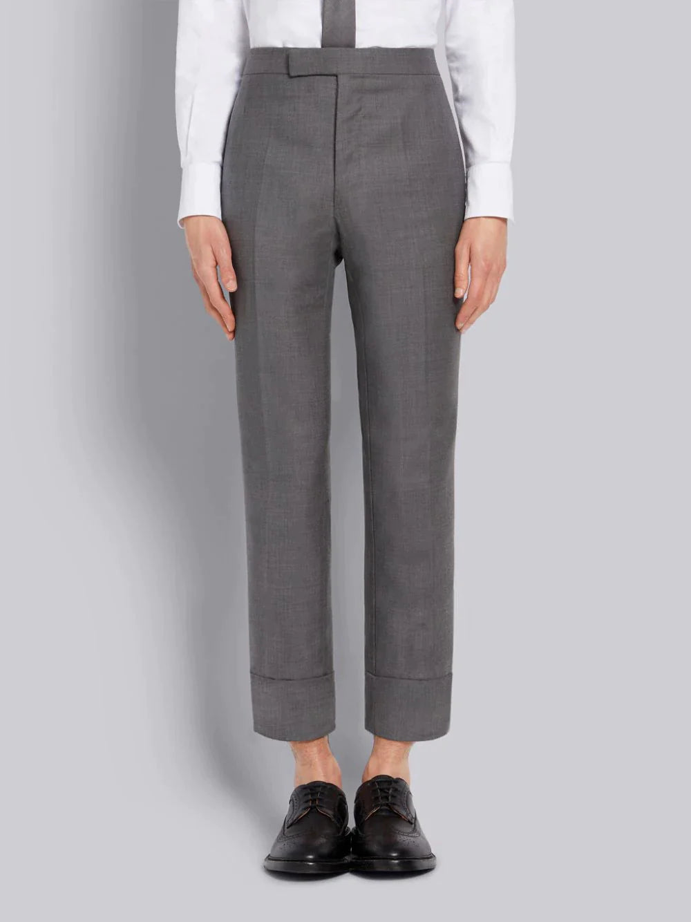 $1,003 THOM BROWNE - Medium Gray 120's Twill BACKSTRAP TROUSER-(SZ 1) 30W