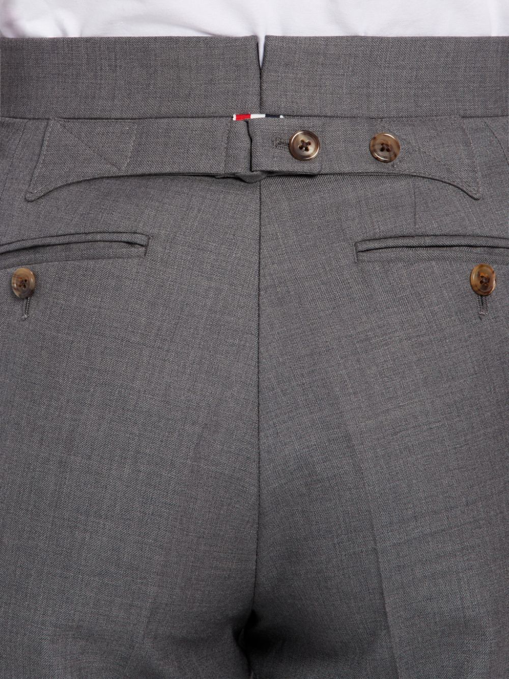 $1,003 THOM BROWNE - Medium Gray 120's Twill BACKSTRAP TROUSER-(SZ 1) 30W