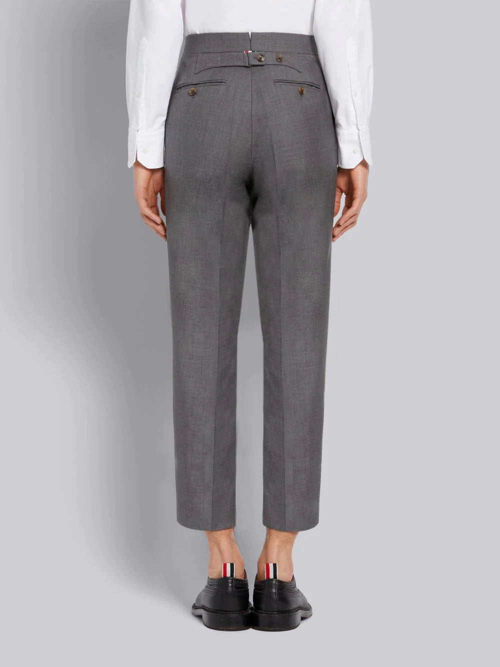 $1,003 THOM BROWNE - Medium Gray 120's Twill BACKSTRAP TROUSER-(SZ 1) 30W