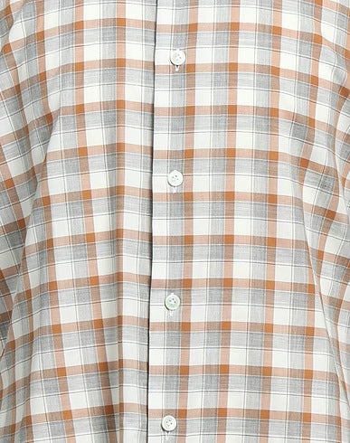 $495 ELEVENTY - *SPREAD COLLAR* Brown/White Check Dress Shirt - S