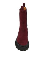 $825 ELEVENTY - Burgundy Suede Chelsea Platform Chunky Sole Boots - 10 US (40EU)