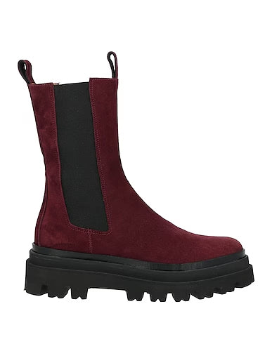 $825 ELEVENTY - Burgundy Suede Chelsea Platform Chunky Sole Boots - 10 US (40EU)