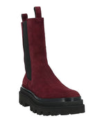 $825 ELEVENTY - Burgundy Suede Chelsea Platform Chunky Sole Boots - 10 US (40EU)