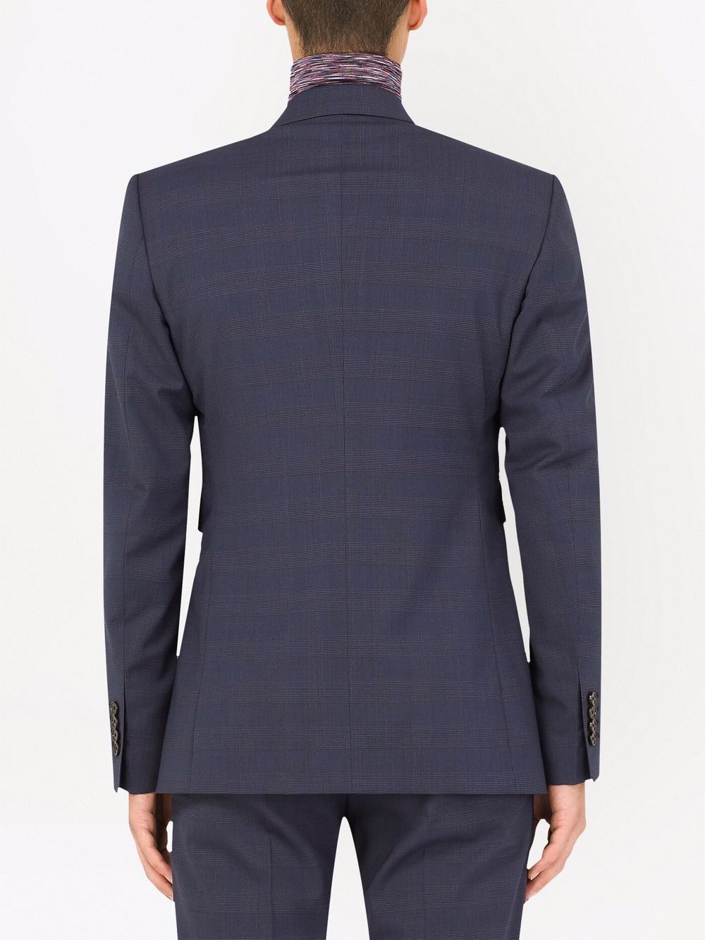 $2,345 DOLCE & GABBANA - “SICILIA” Blue Check Side-Slit Blazer- 38R