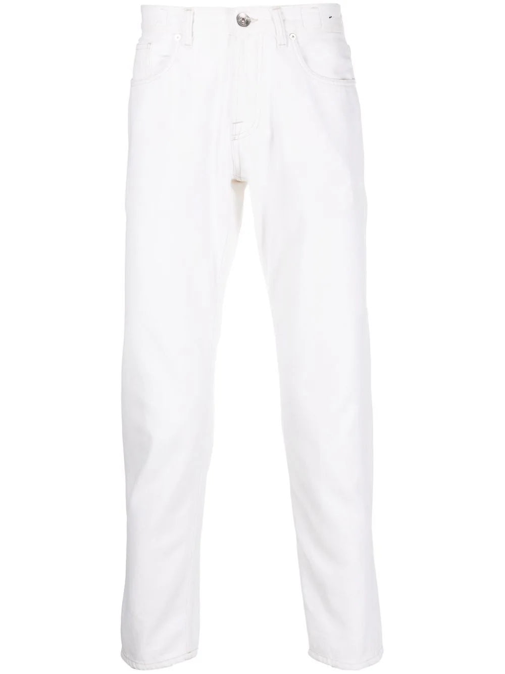 $575 ELEVENTY - White Stretch Cotton Dress/Casual 5-Pocket Jeans Pants- 33W