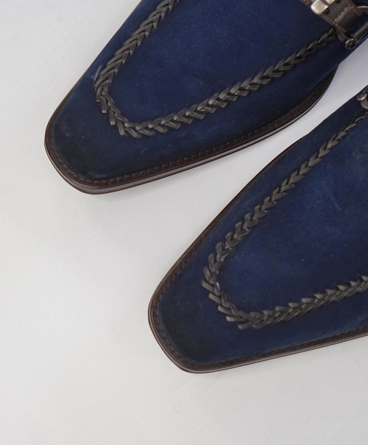 Mezlan Dark Blue Suede Loafers 11.5 M