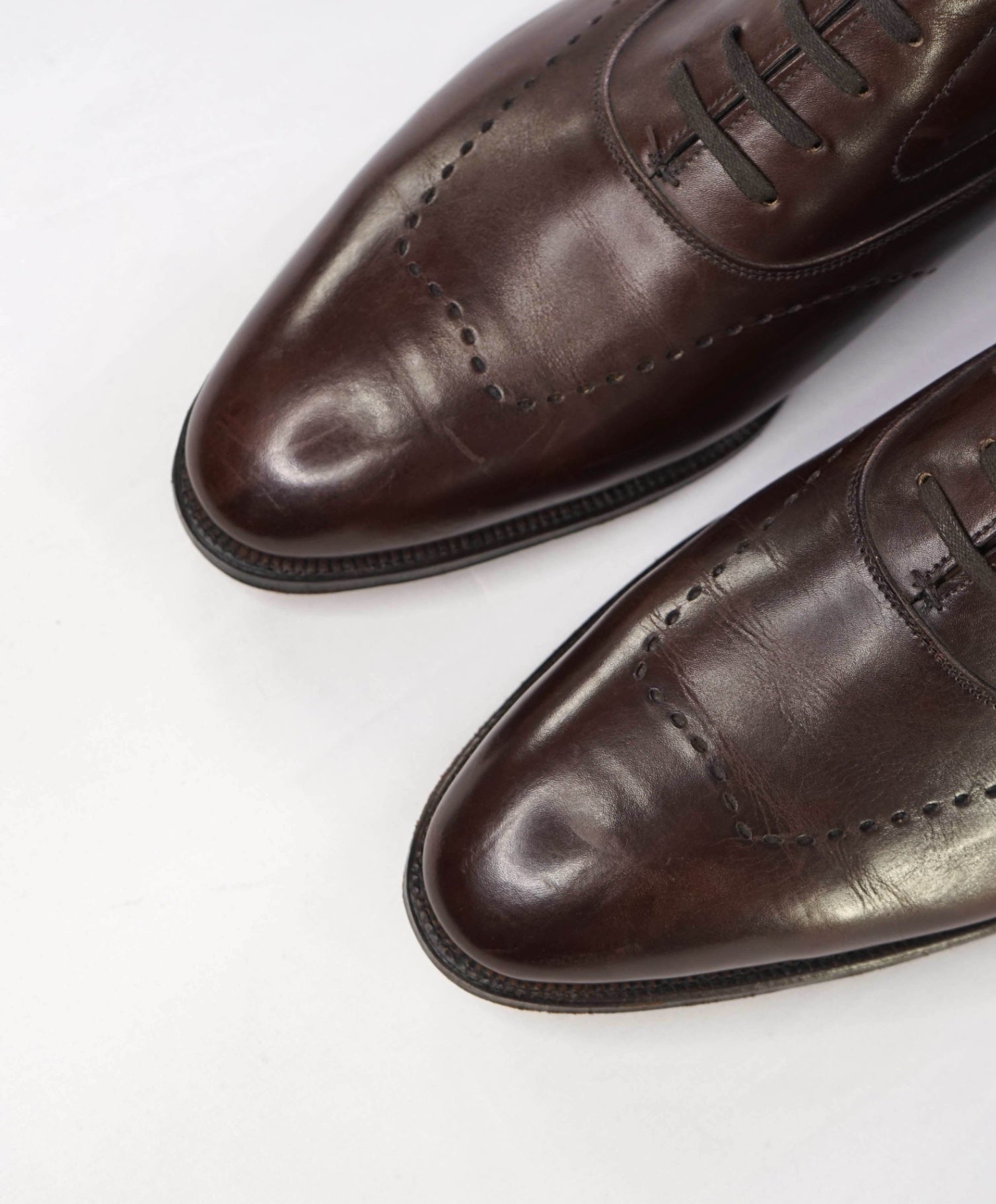 John Lobb Solid Brown Leather Oxfords 10.5 US (9.5 E UK)