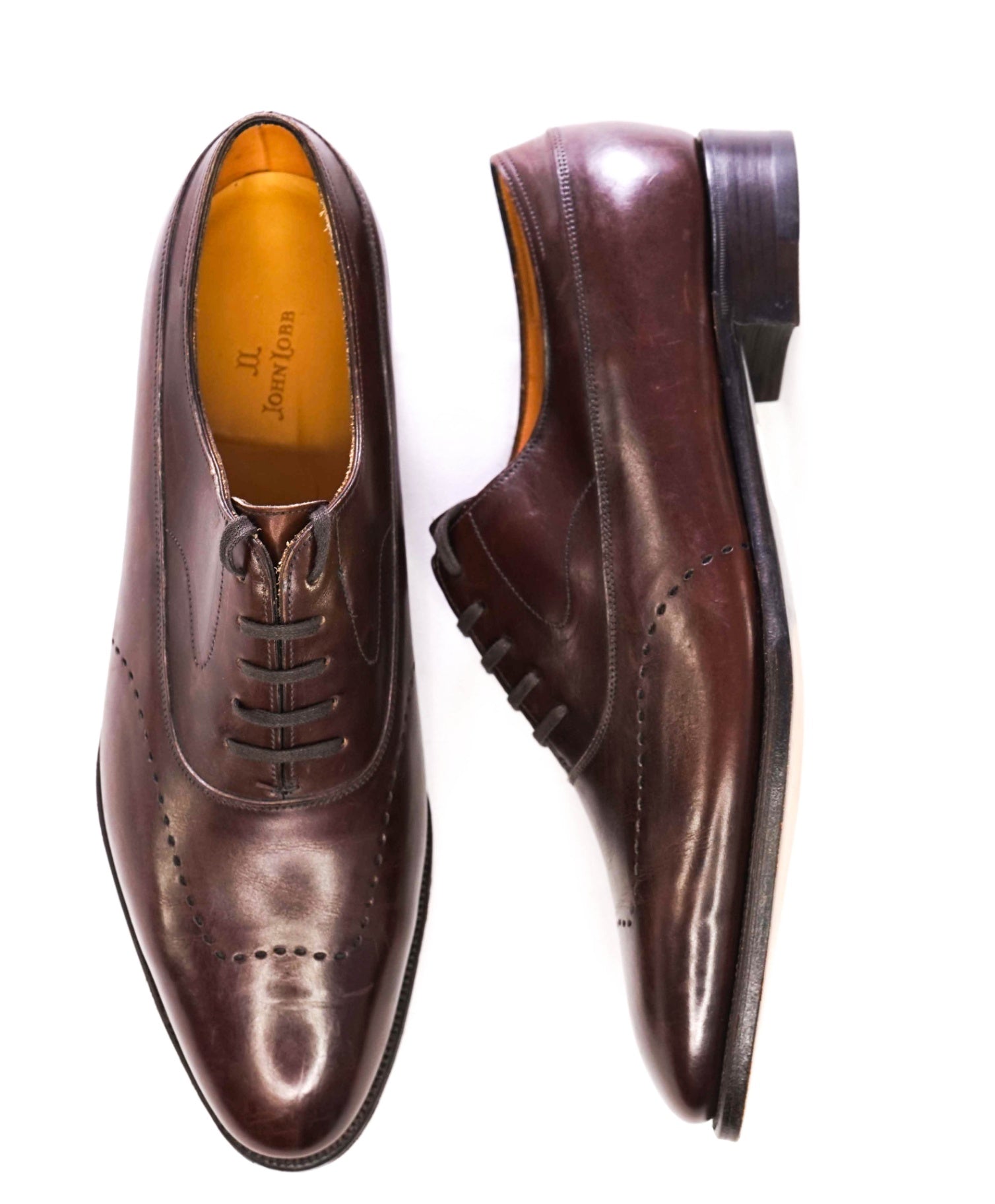 John Lobb Solid Brown Leather Oxfords 10.5 US (9.5 E UK)