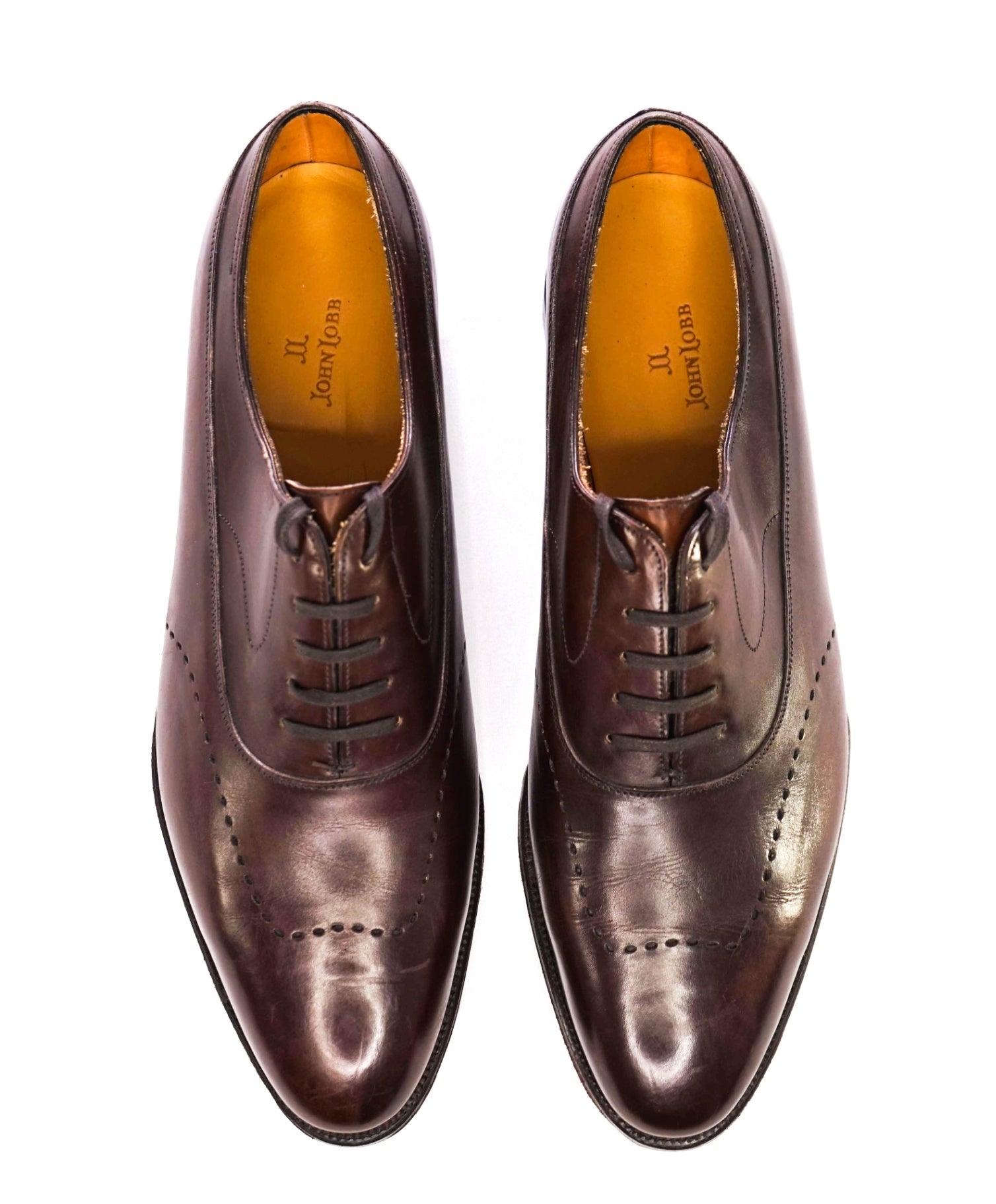 John Lobb Solid Brown Leather Oxfords 10.5 US (9.5 E UK)