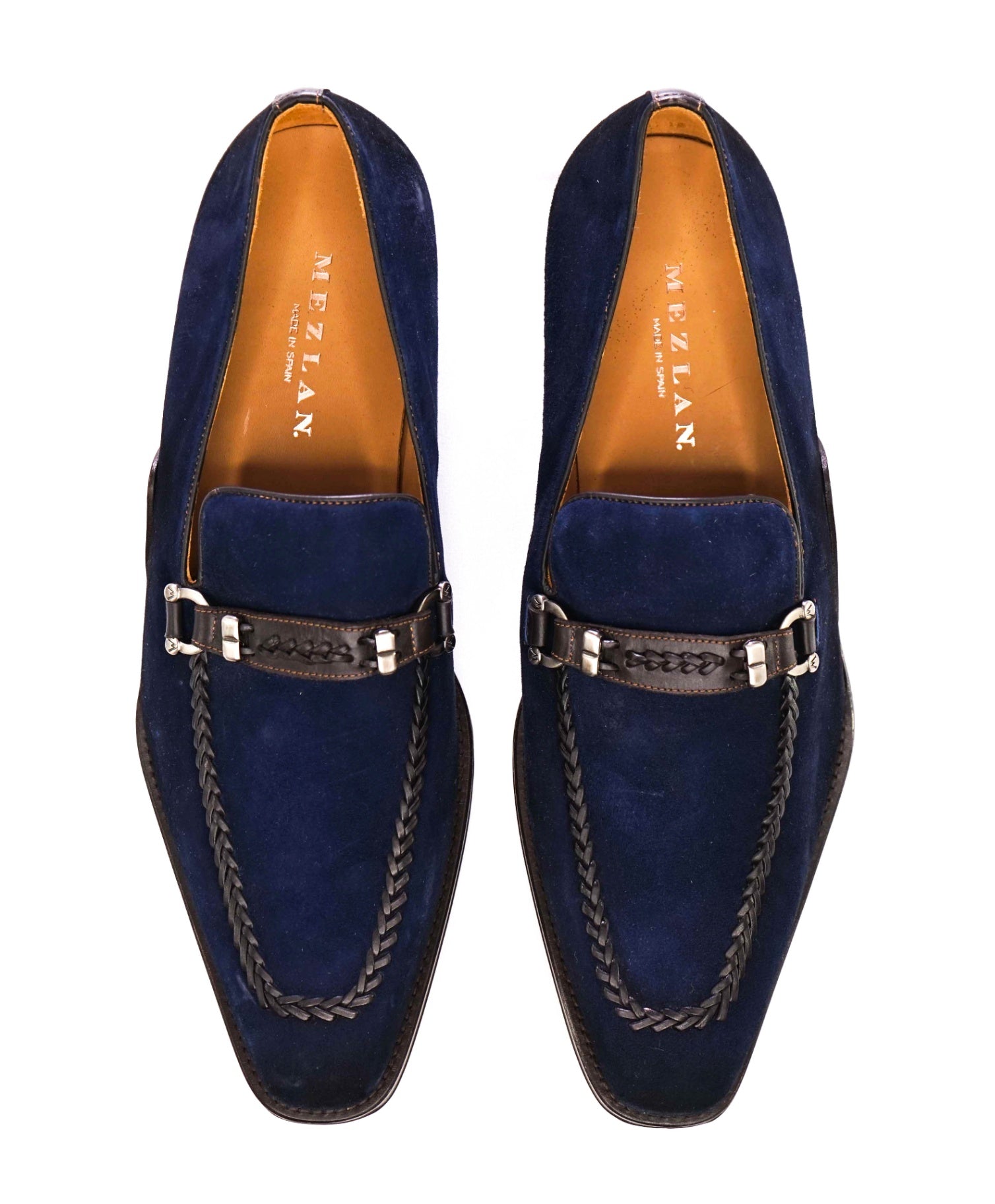 Mezlan Dark Blue Suede Loafers 11.5 M