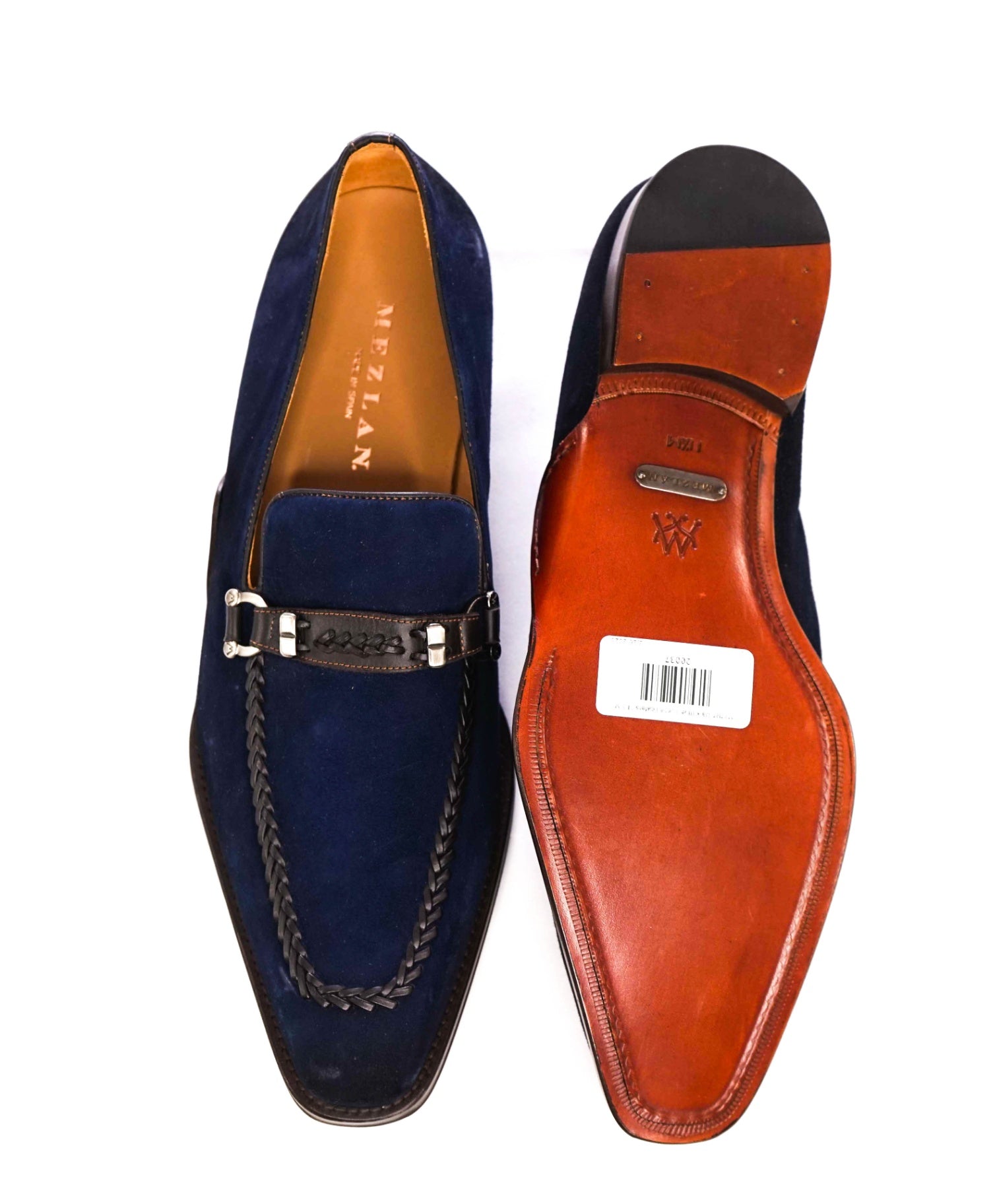 Mezlan Dark Blue Suede Loafers 11.5 M