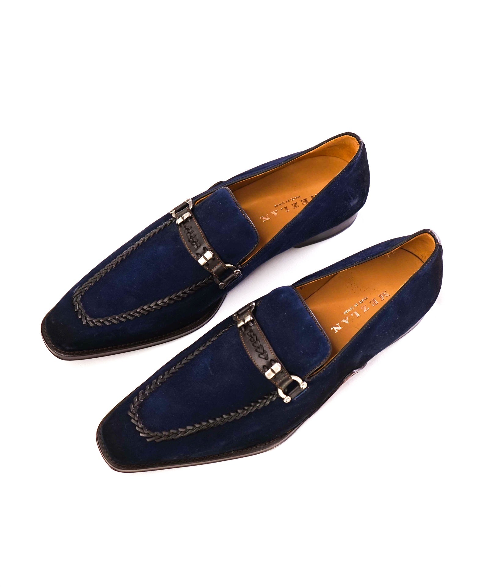 Mezlan Dark Blue Suede Loafers 11.5 M