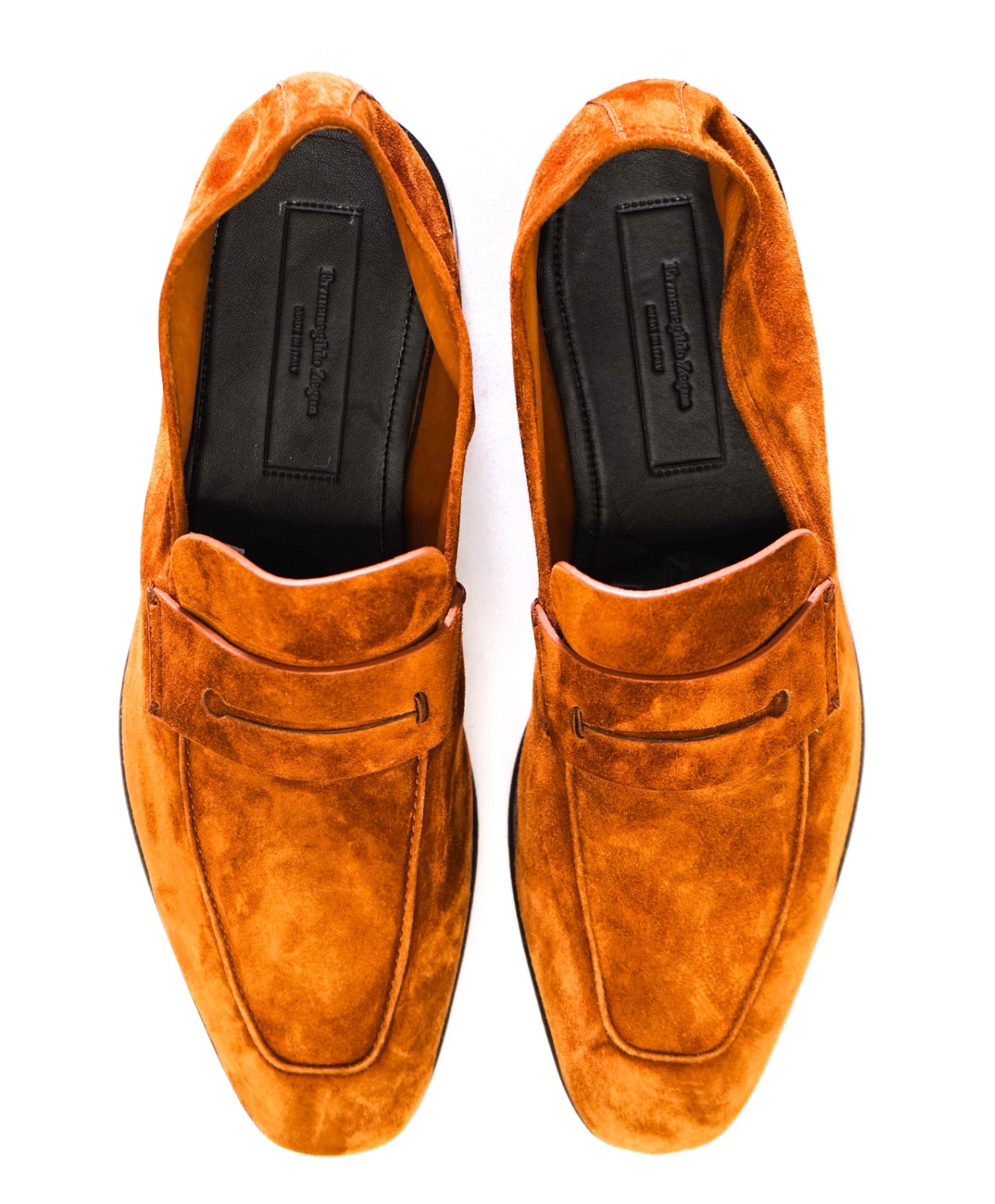 Ermenegildo Zegna RUST reverse construction L'ASOLA loafers 8US (7EU)