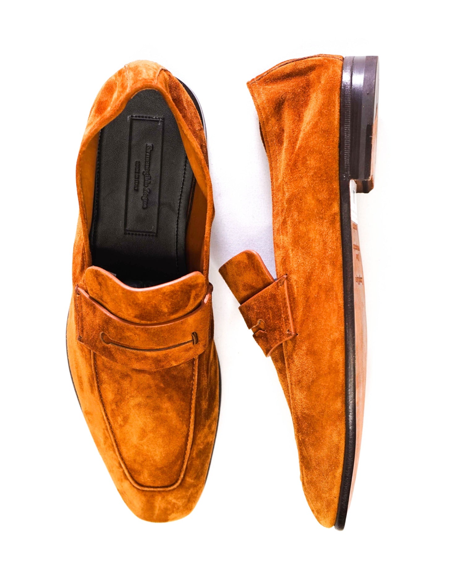 Ermenegildo Zegna RUST reverse construction L'ASOLA loafers 8US (7EU)