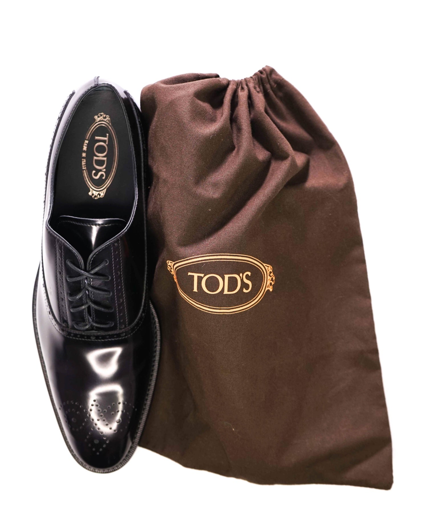 $700 Tod's Solid Black Leather Oxfords 13US (12IT)