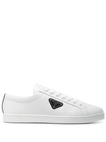 $900 PRADA -  White Leather Low Sneakers With Logo Detail - 11 US (10 IT) (Men)