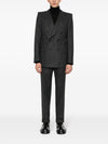 $3,490 BALLY - By FOX BROTHERS Double Breasted Chalk Stripe Wool Suit - 36R