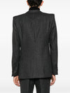 $3,490 BALLY - By FOX BROTHERS Double Breasted Chalk Stripe Wool Suit - 36R