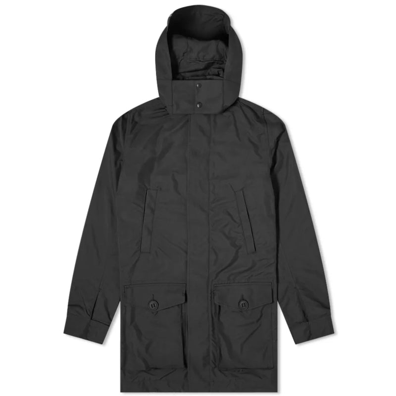 $700 CANADA GOOSE - "CREW TRENCH" Black Water Resistant Coat - S