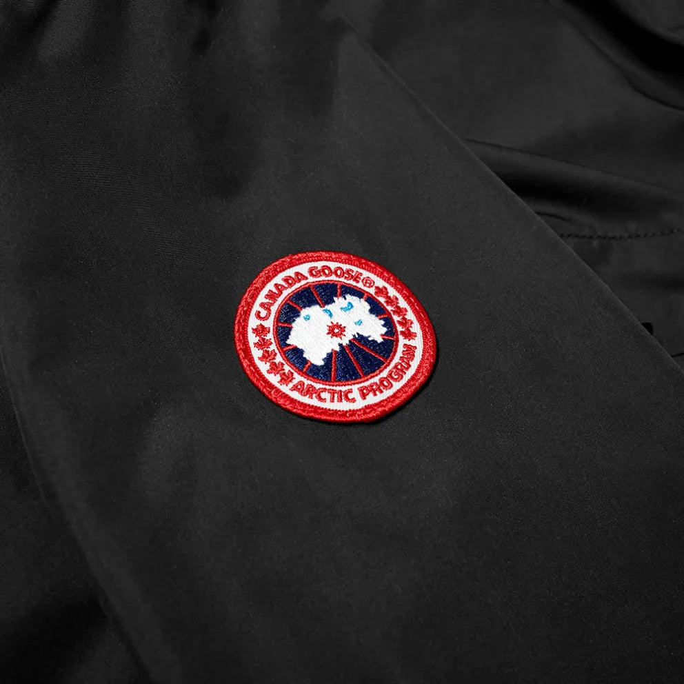 $700 CANADA GOOSE - "CREW TRENCH" Black Water Resistant Coat - S