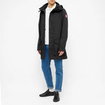 $700 CANADA GOOSE - "CREW TRENCH" Black Water Resistant Coat - S