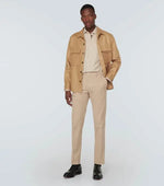 $1,690 ERMENEGILDO ZEGNA - OASI Linen Tan/Neutral Over Shirt Chore Jacket - M