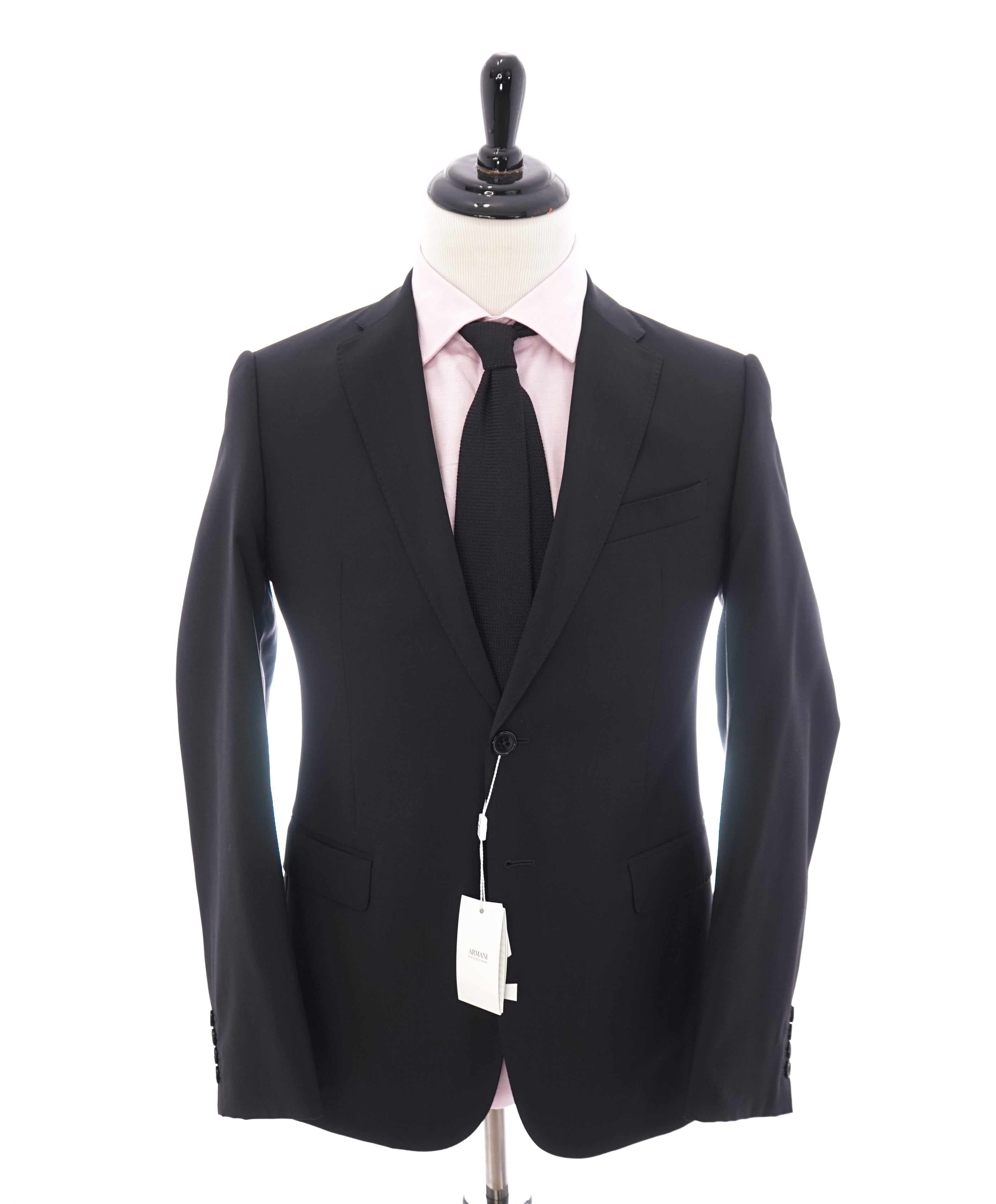 ARMANI COLLEZIONI -  "G Line" Modern Black Notch Lapel Suit - 42S