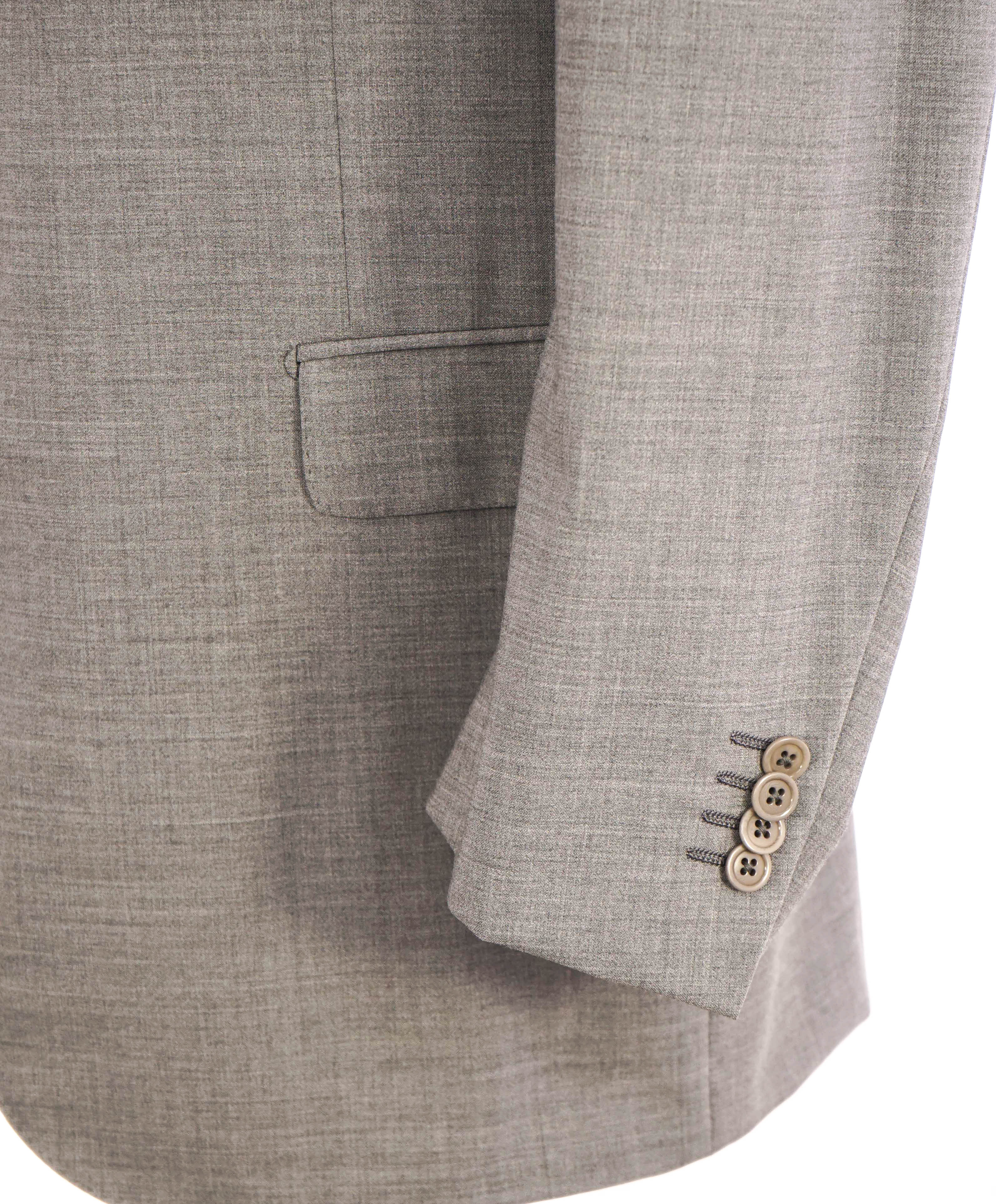 $3,495 ERMENEGILDO ZEGNA - Solid Gray SU MISURA Wool Blazer - 50R US