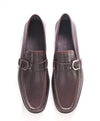 $850 SALVATORE FERRAGAMO - Single Gancini Bit Loafer Brown Pebbled Leather  - 13 D