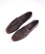 $850 SALVATORE FERRAGAMO - Single Gancini Bit Loafer Brown Pebbled Leather  - 13 D