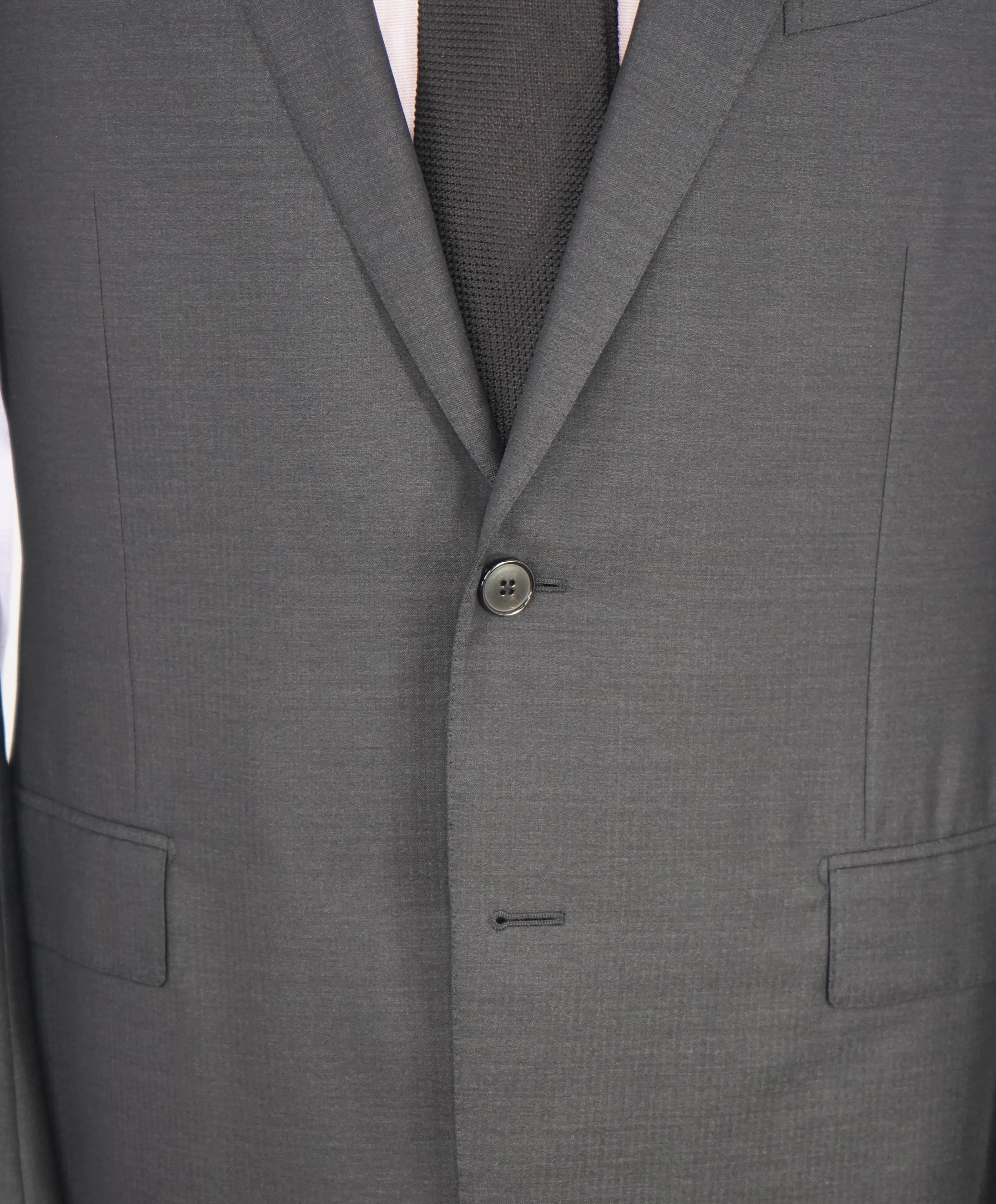 $3,495 ERMENEGILDO ZEGNA -"TROFEO 600" Wool/SILK Gray Textured Blazer - 46R