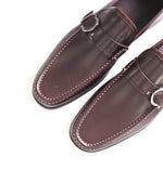 $850 SALVATORE FERRAGAMO - Single Gancini Bit Loafer Brown Pebbled Leather  - 13 D