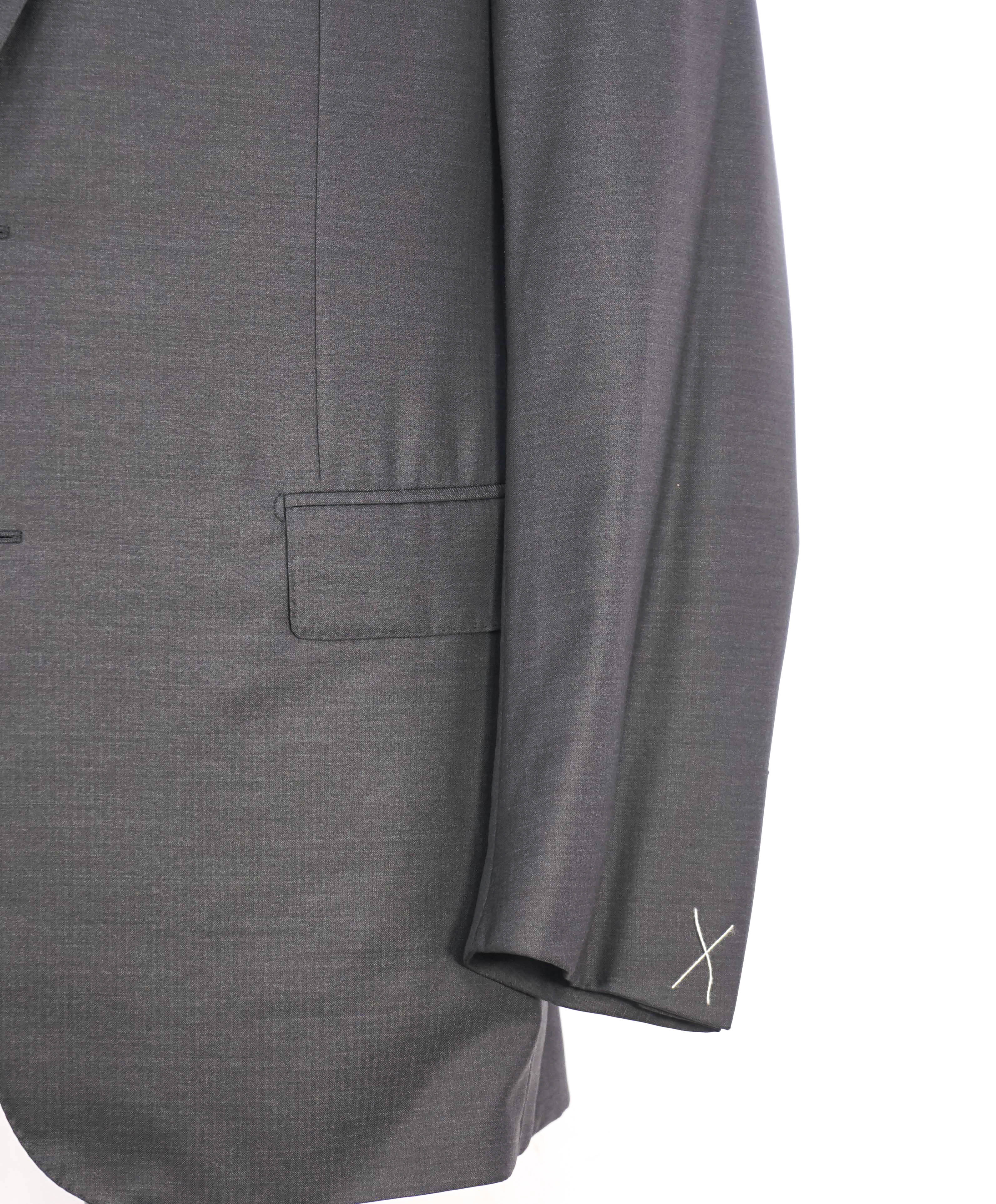 $3,495 ERMENEGILDO ZEGNA -"TROFEO 600" Wool/SILK Gray Textured Blazer - 46R