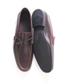 $850 SALVATORE FERRAGAMO - Single Gancini Bit Loafer Brown Pebbled Leather  - 13 D