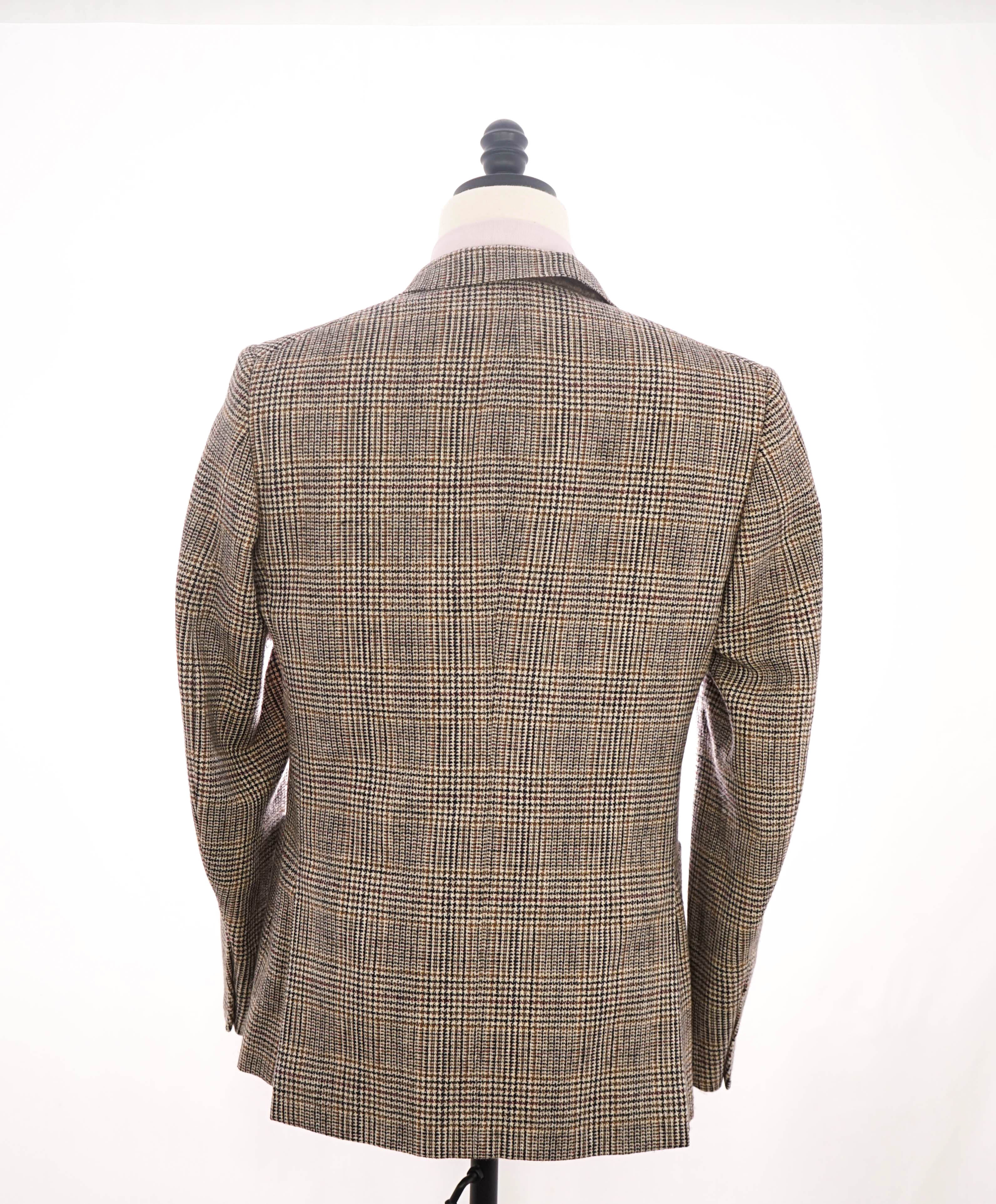 $2,995 ISAIA - Base "GALLES" 140's Prince of Wales Check Blazer - 38R