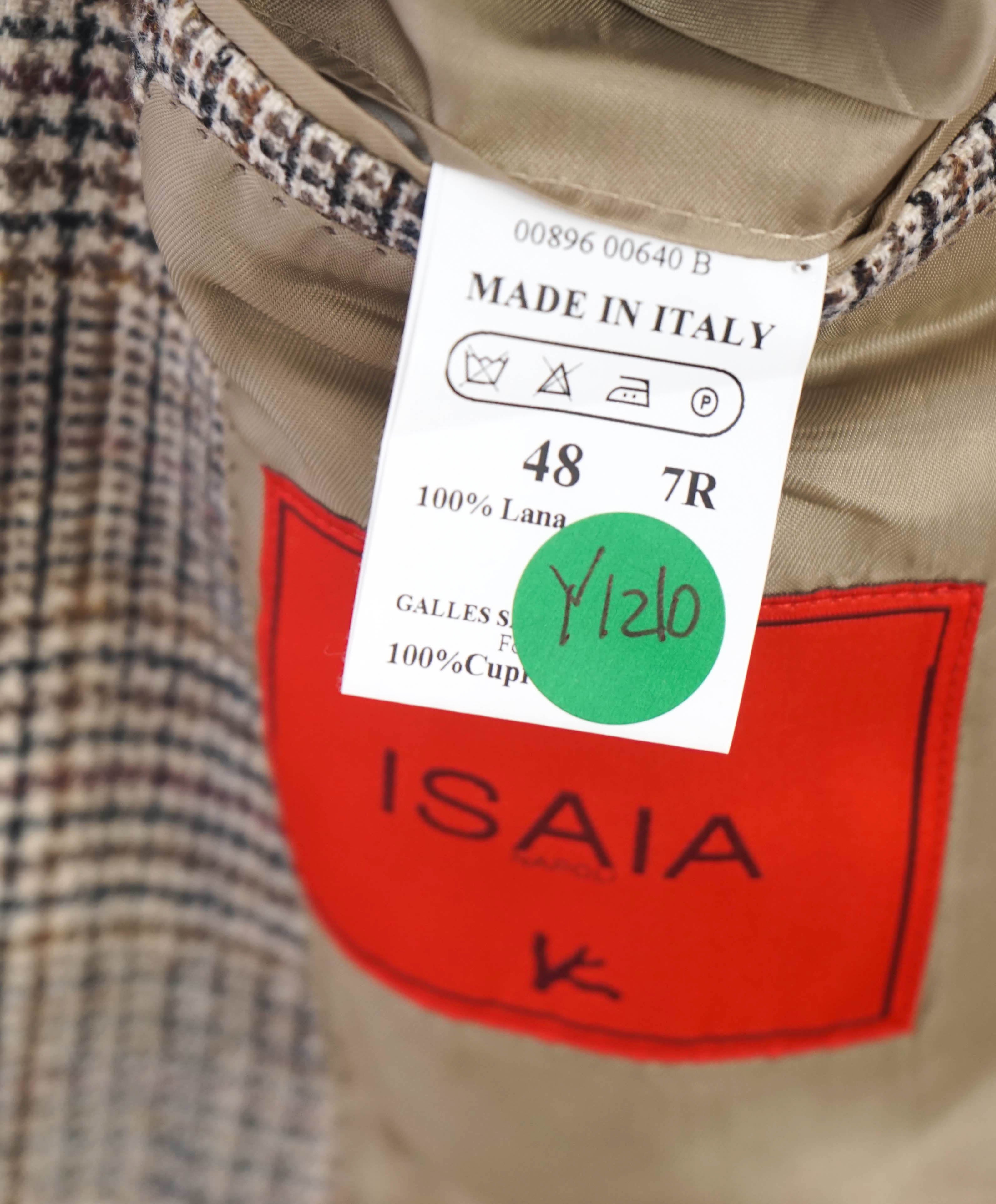 $2,995 ISAIA - Base "GALLES" 140's Prince of Wales Check Blazer - 38R