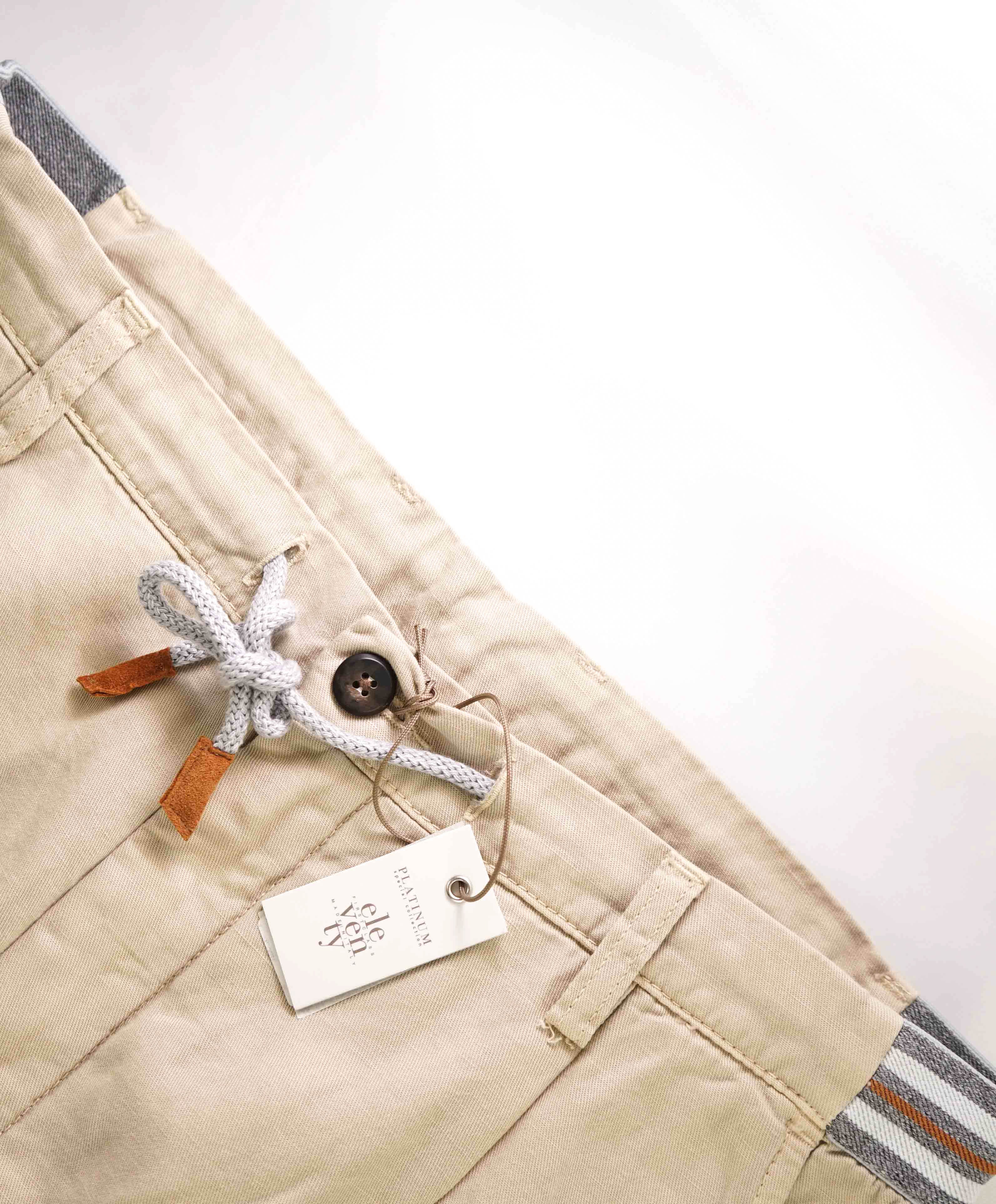 $345 ELEVENTY - LINEN Blend BERMUDA Cargo Chino Shorts Pants  - 33W