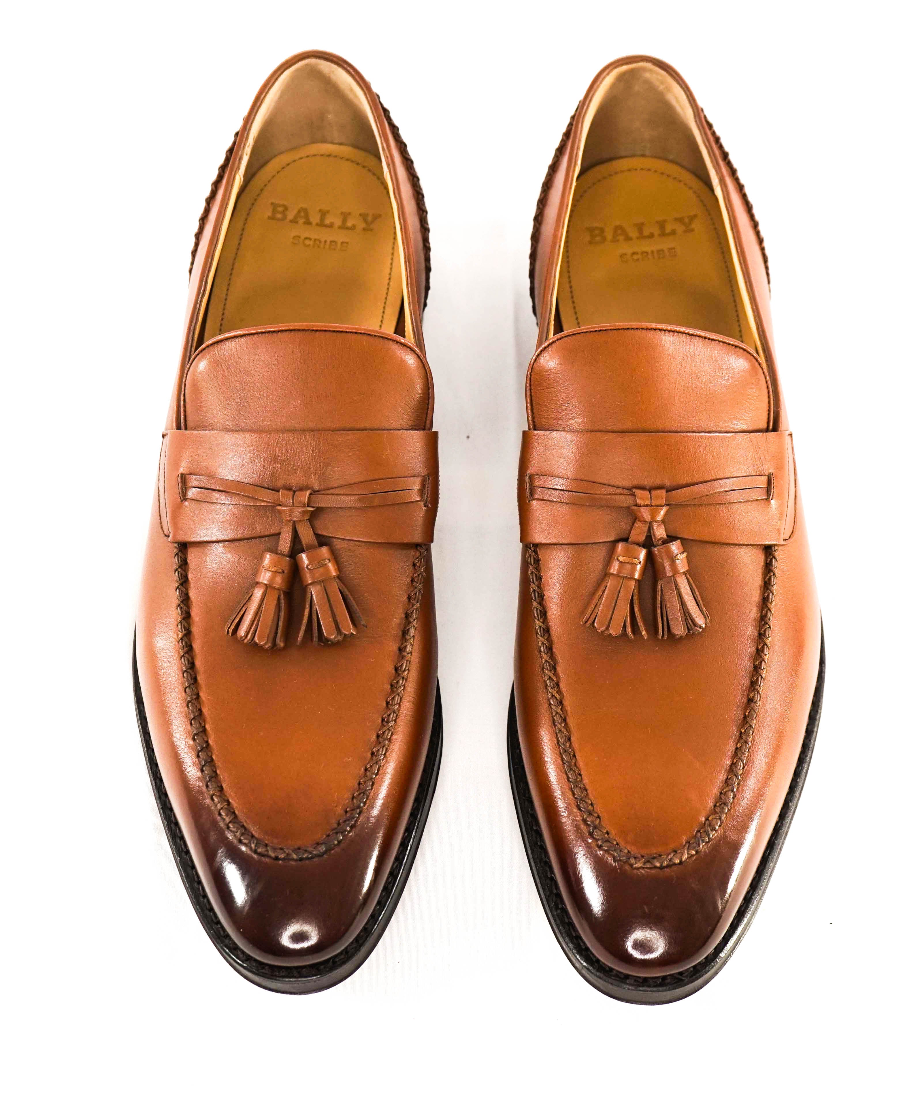 $800 BALLY - "SKENNY" Goodyear Welt SCRIBE Brown Tassel Loafer  - 10.5 US (9.5 UK)