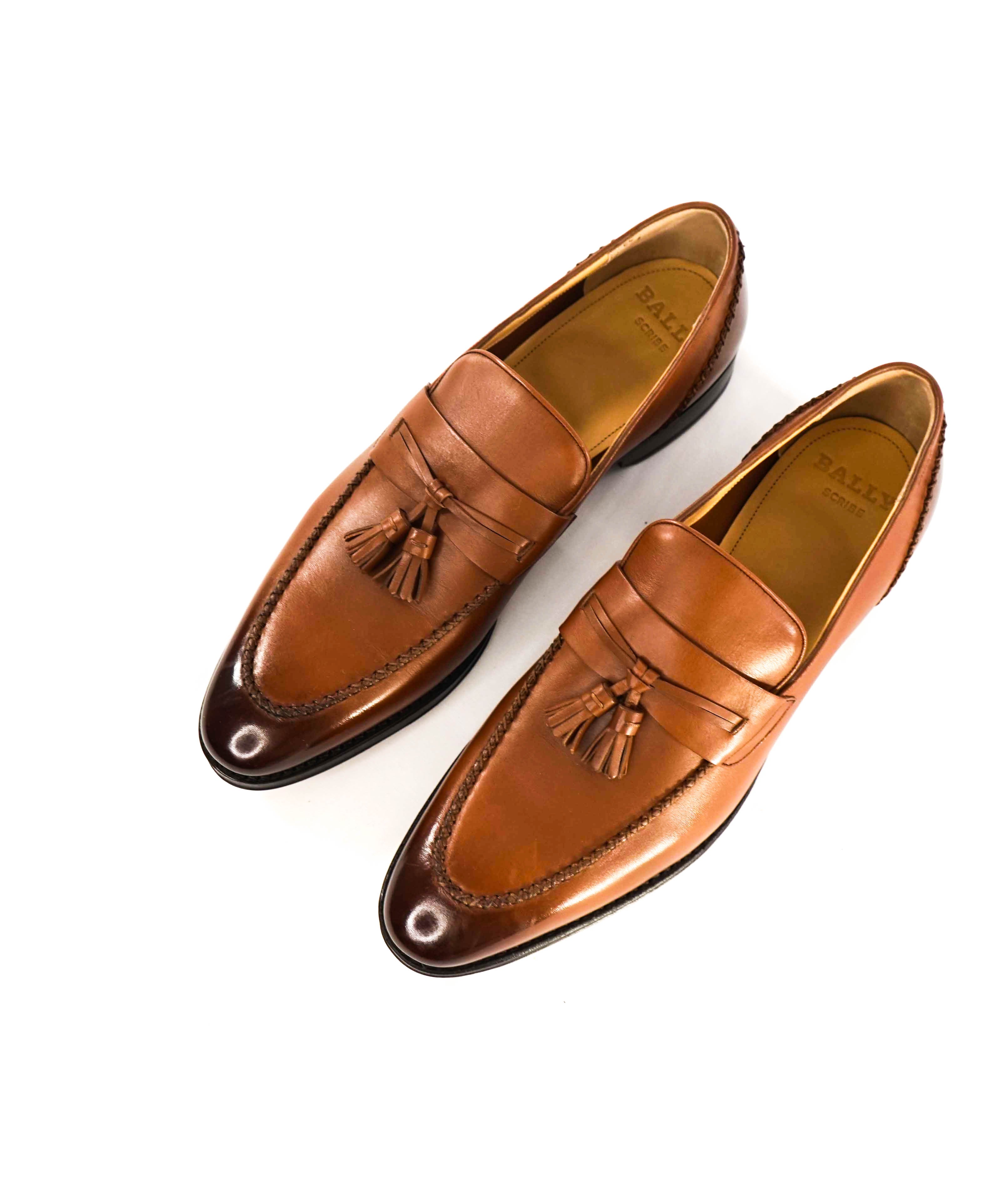 $800 BALLY - "SKENNY" Goodyear Welt SCRIBE Brown Tassel Loafer  - 10.5 US (9.5 UK)