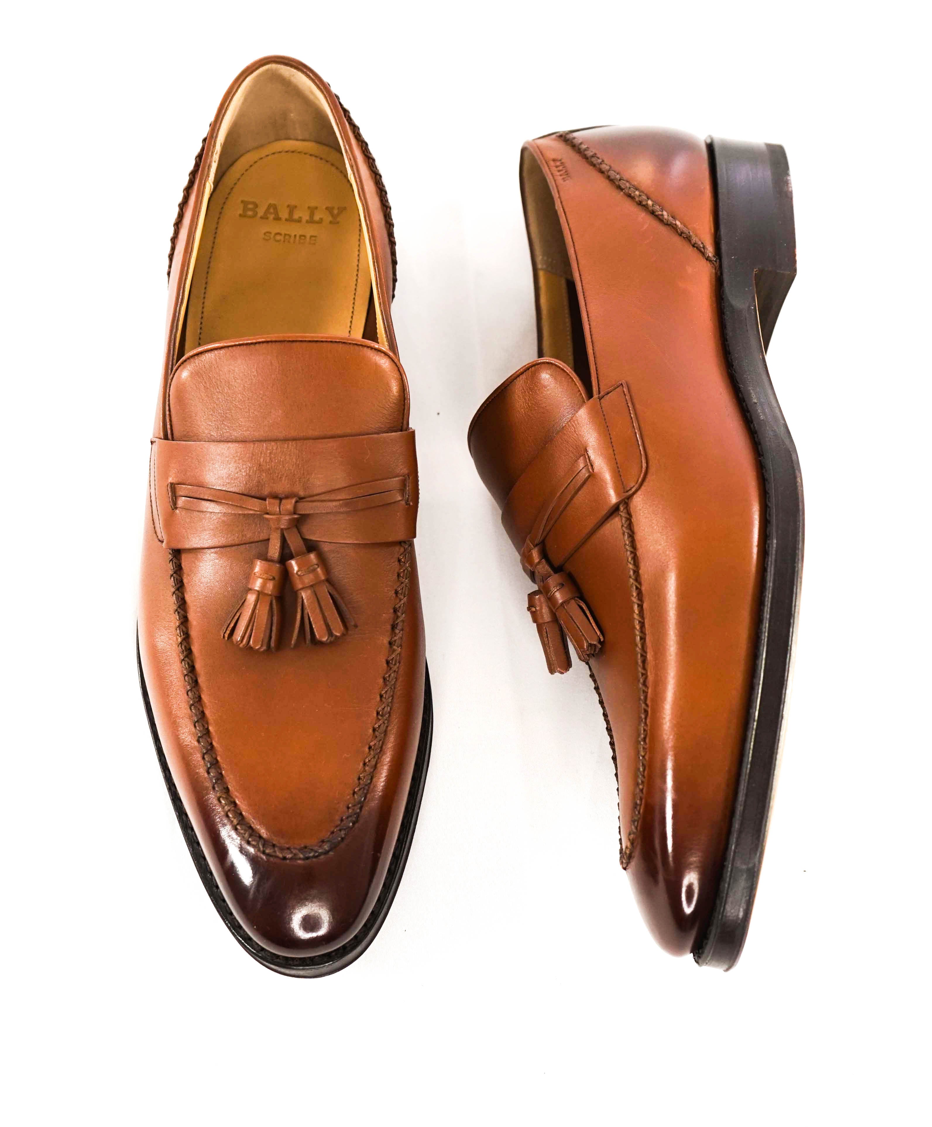 $800 BALLY - "SKENNY" Goodyear Welt SCRIBE Brown Tassel Loafer  - 10.5 US (9.5 UK)