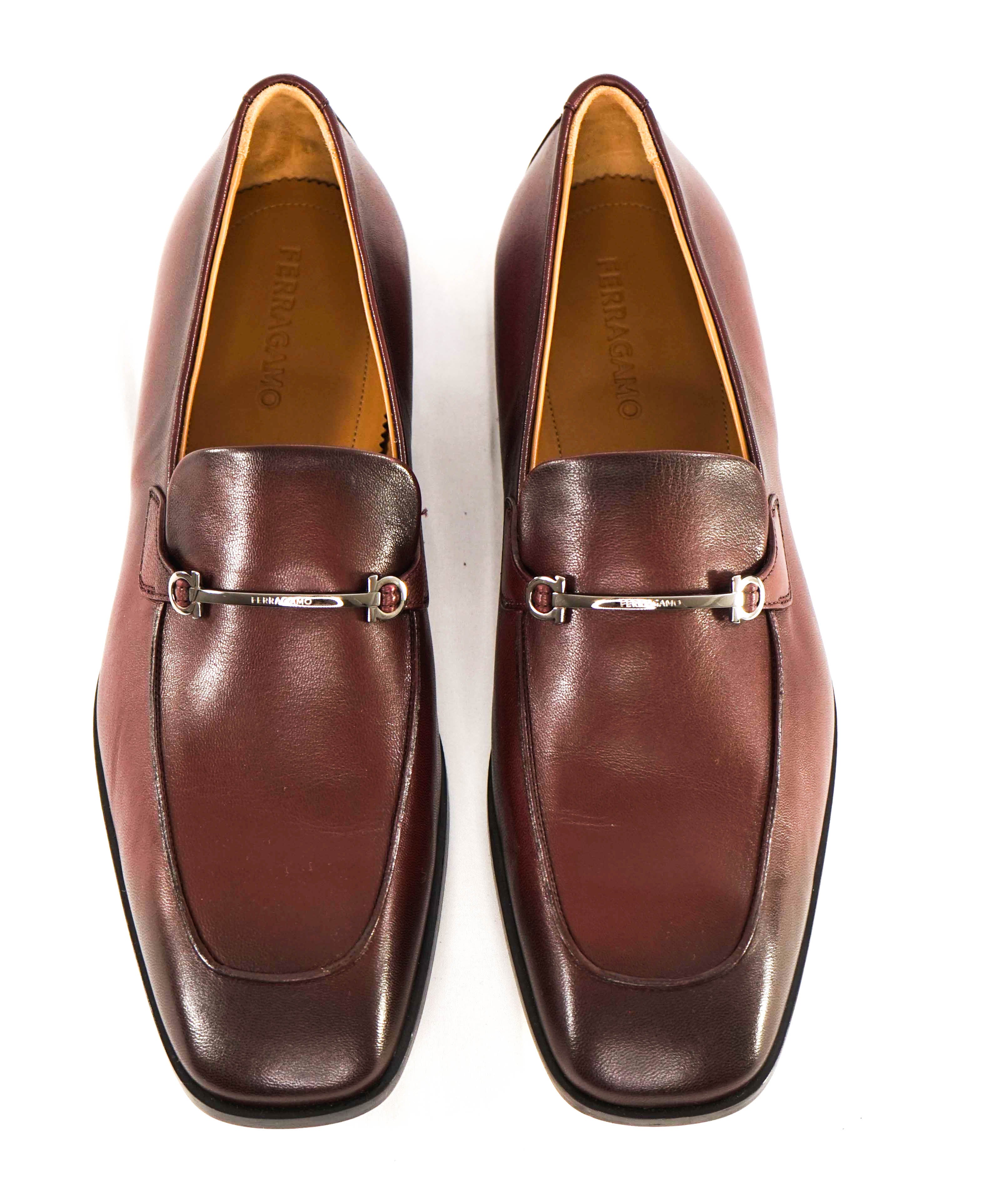 $880 SALVATORE FERRAGAMO - *FEDRO* Ombre Brown Leather Bit Loafer - 11.5 EE