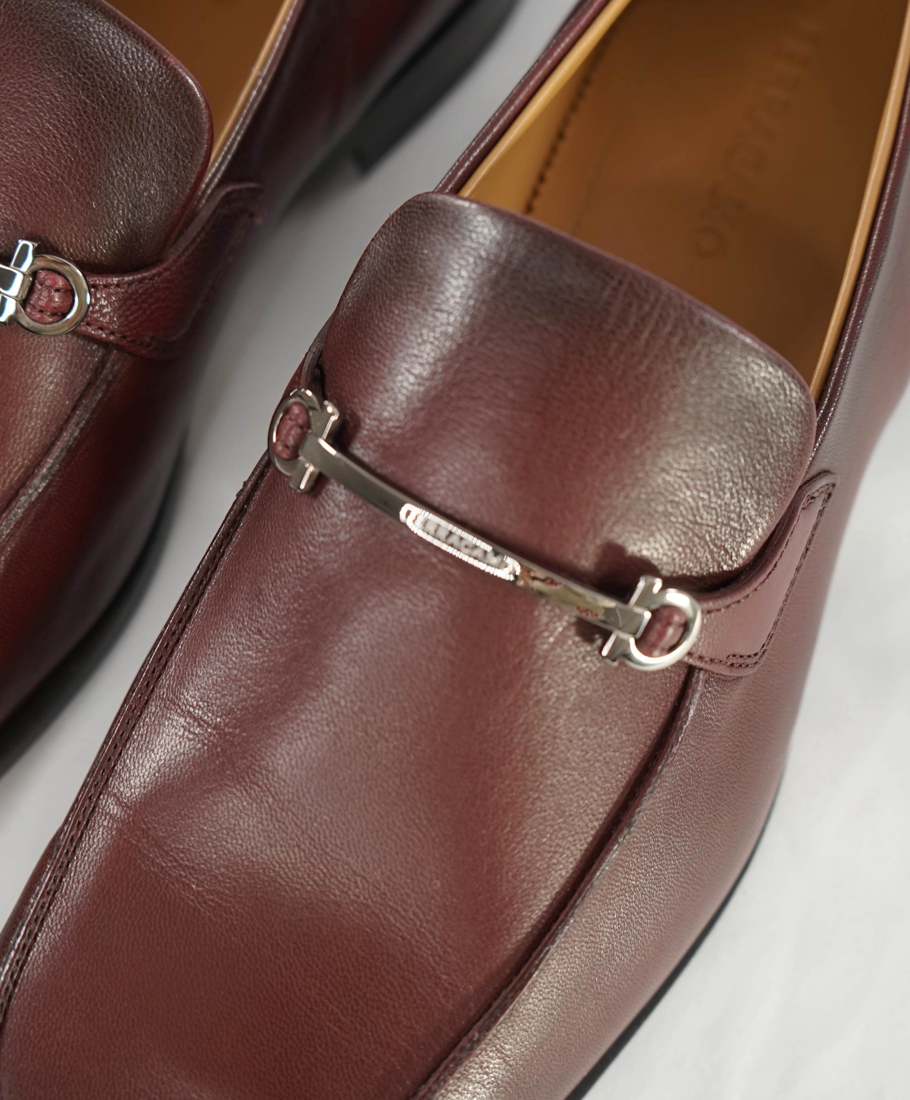 $880 SALVATORE FERRAGAMO - *FEDRO* Ombre Brown Leather Bit Loafer - 11.5 EE