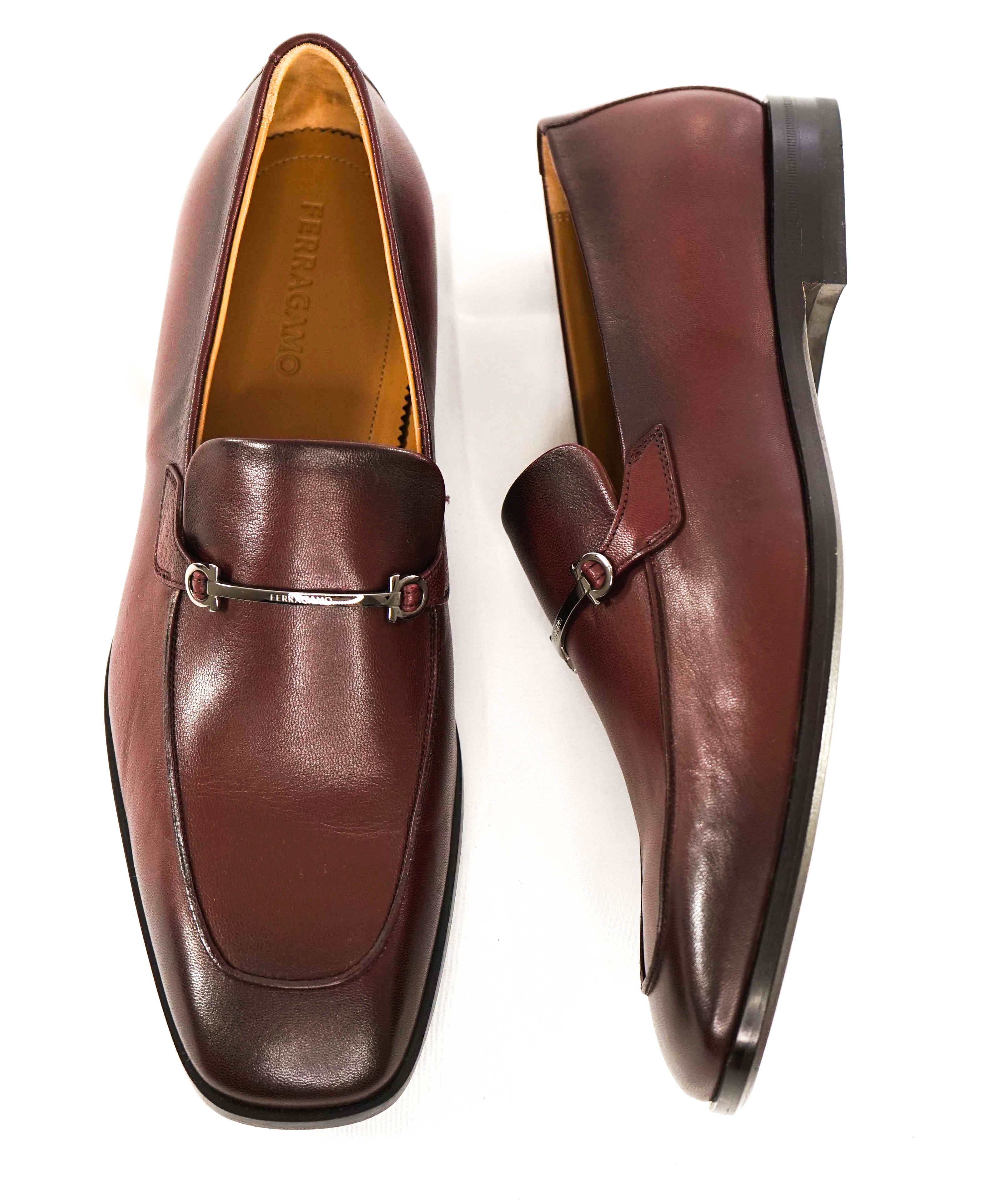 $880 SALVATORE FERRAGAMO - *FEDRO* Ombre Brown Leather Bit Loafer - 11.5 EE