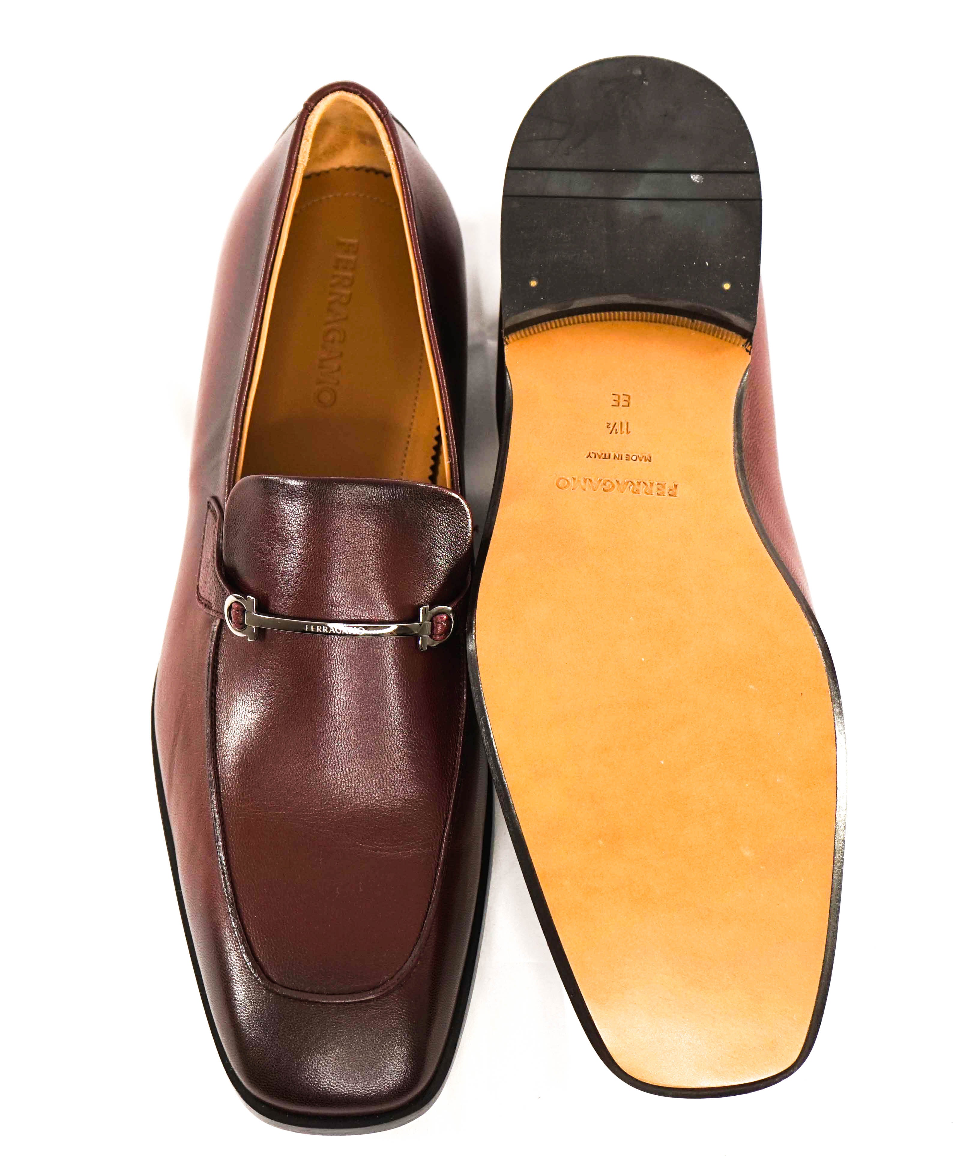 $880 SALVATORE FERRAGAMO - *FEDRO* Ombre Brown Leather Bit Loafer - 11.5 EE