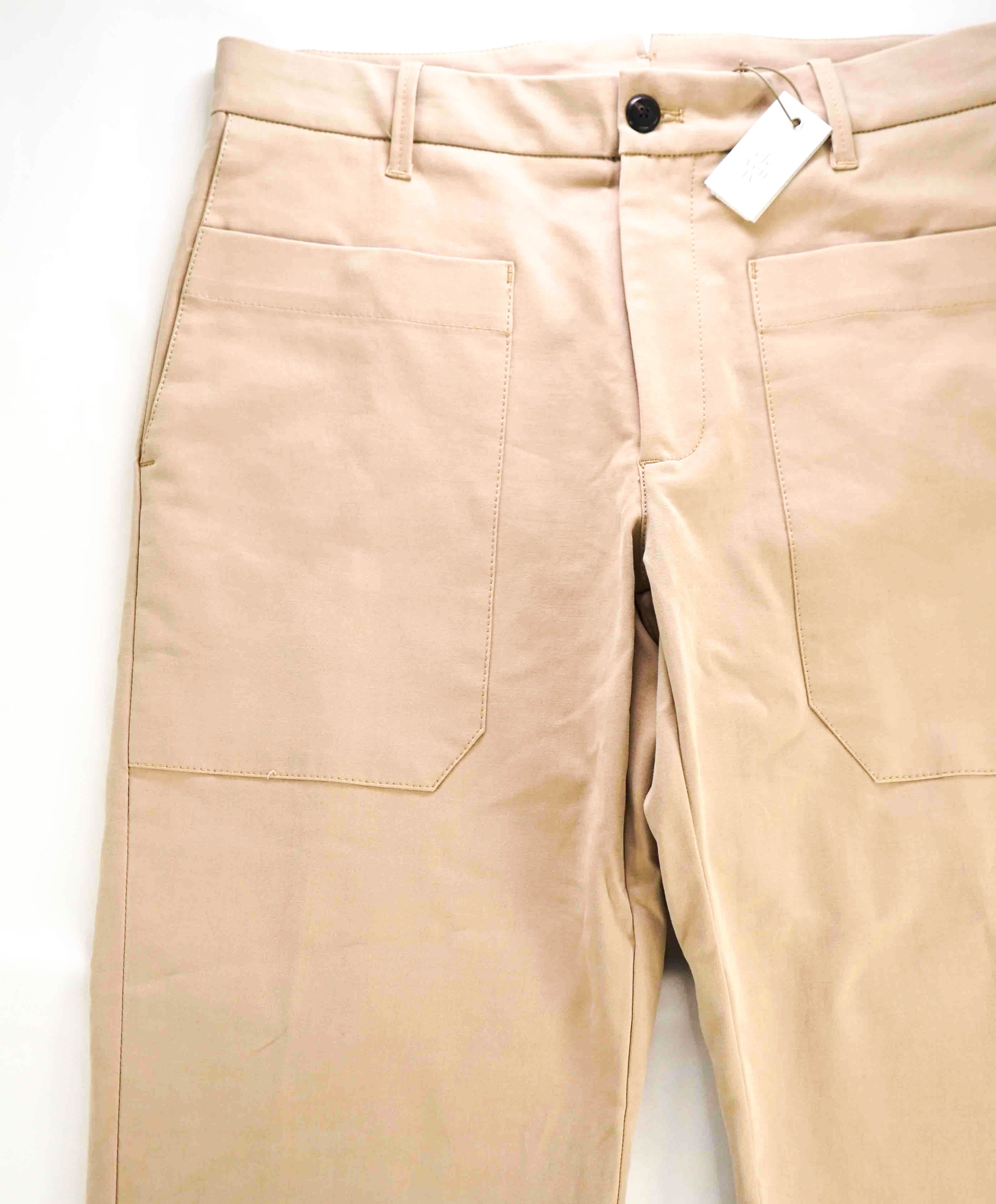 $695 ELEVENTY -Beige CASHMERE/Cotton/Elastane Patch Pocket Chino Pants- 33W